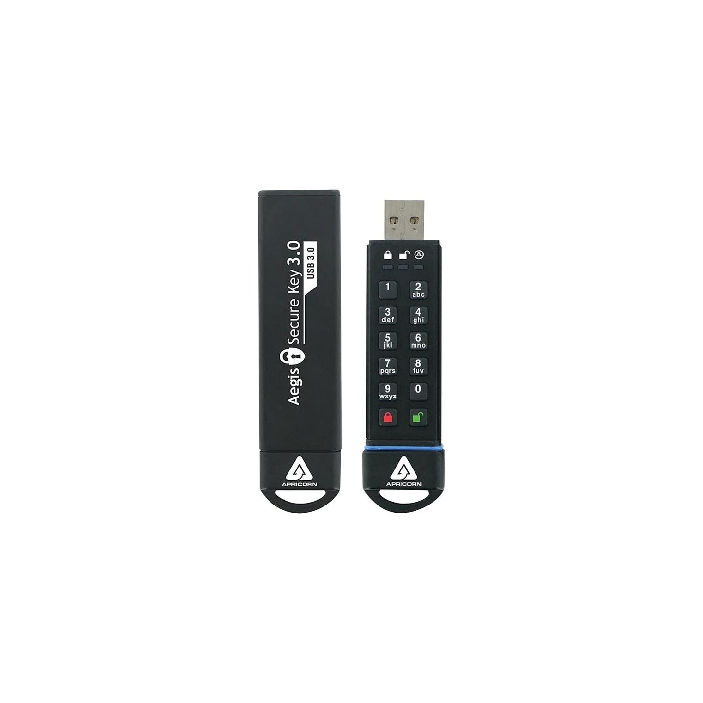 Apricorn 60GB Aegis Secure Key FIPS 140-2 Level 3 Validated 256-bit Encryption USB 3.0 Flash Drive (ASK3-60GB)