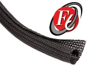 Techflex 1" F6 Split Sleeving 10 Ft. Black