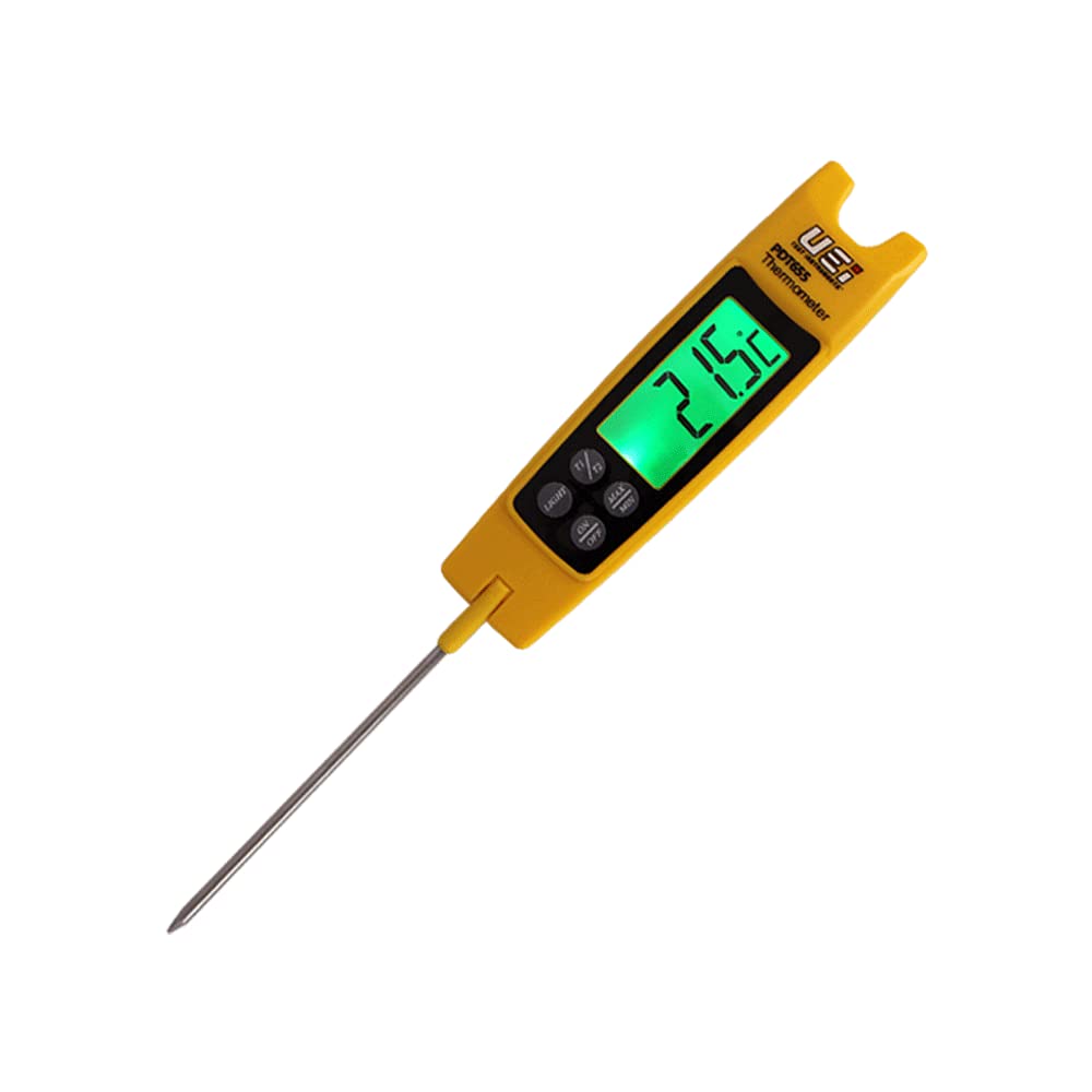 UEi PDT655 Differential Temperature Folding Pocket Thermometer, HVAC Digital Thermometer with Backlit Display and Magnetic Mount, Measures -58 to 572��F