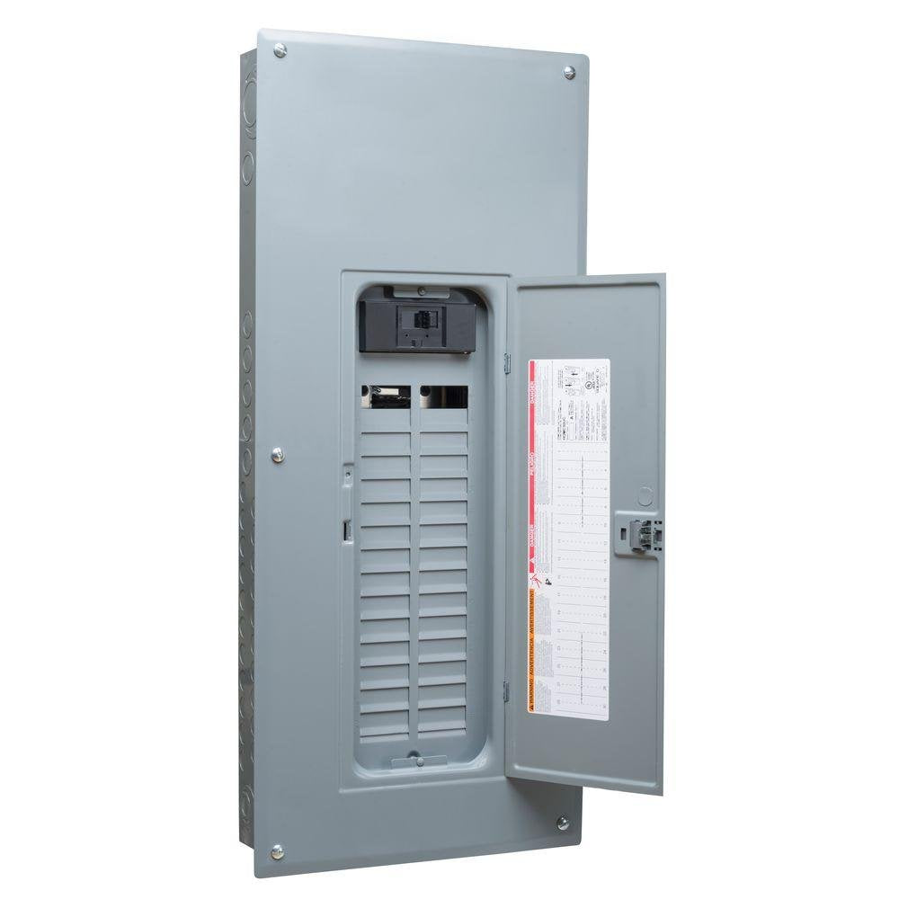 Square D - HOM3060M200PC Square D Convertible Mains (Breaker) Load Center, 120/240 Vac, 200 A, 1 Phases, 22000 Air Interrupt