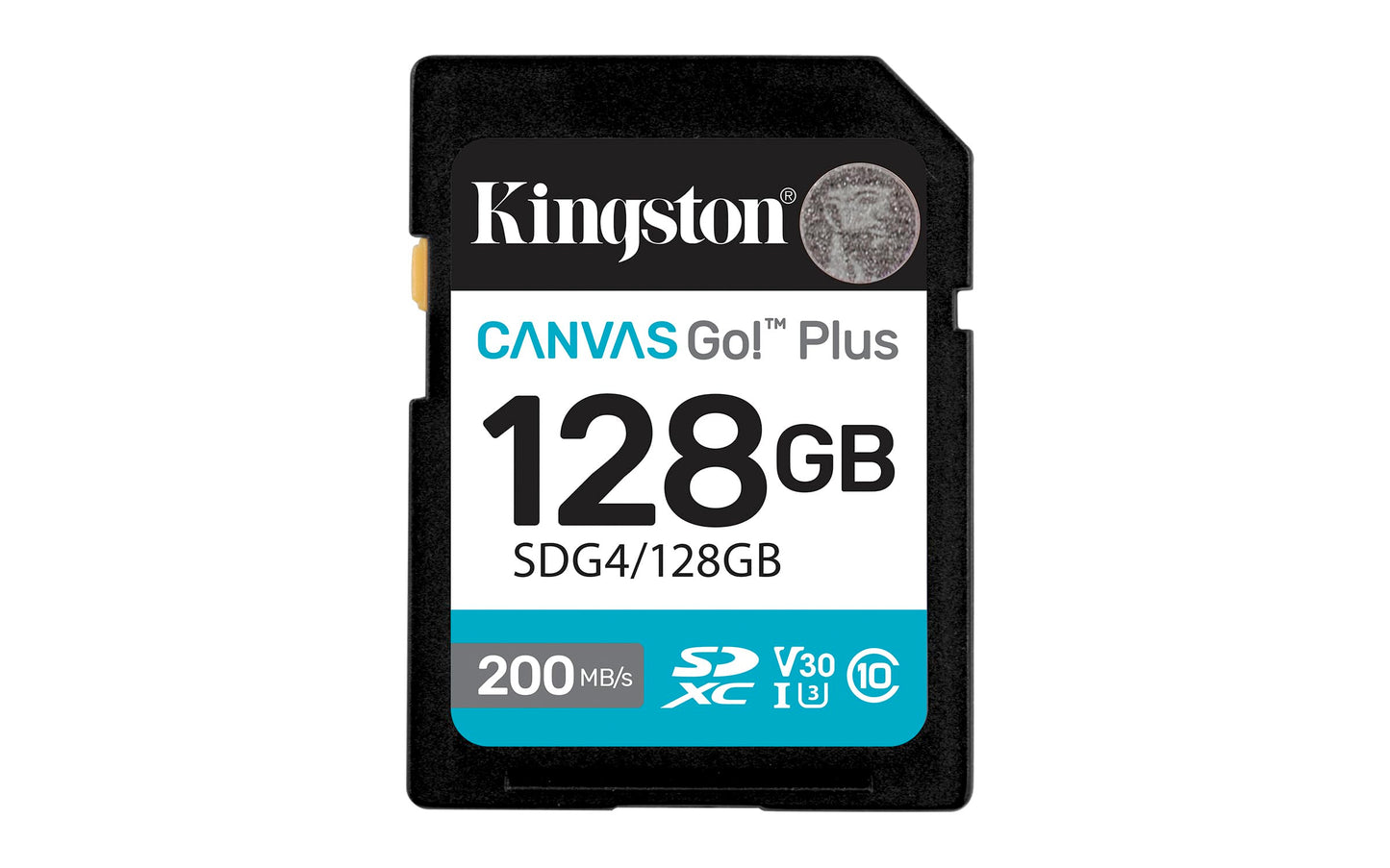 Kingston Canvas Go Plus 128GB SD Card | Up to 200MB/s | Class 10, UHS-I, U3, V30 | SDG4/128GB