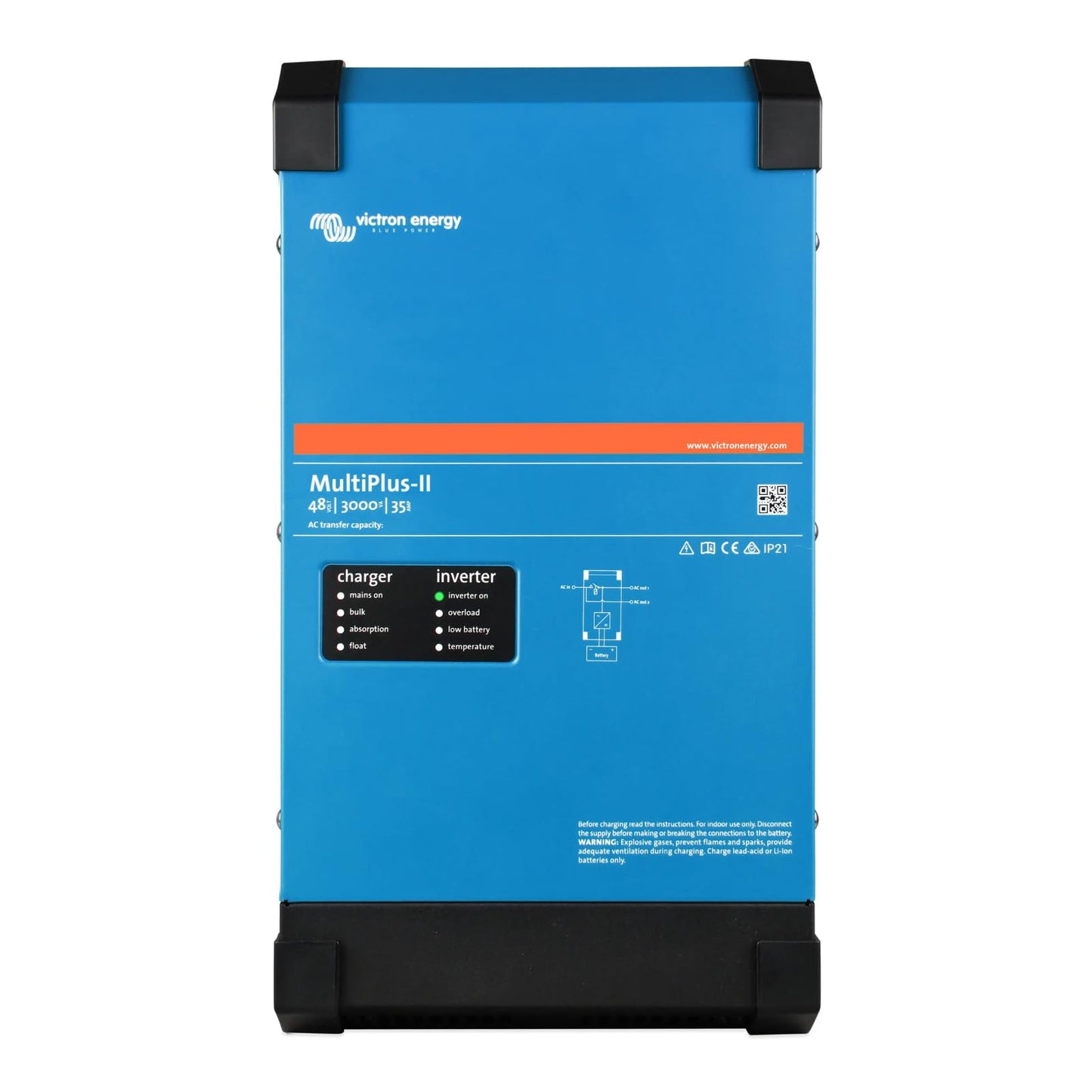 Victron Energy MultiPlus-II Power Inverter, 120V, 3000VA 48-Volt