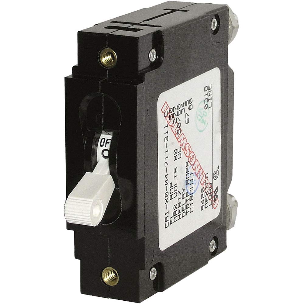 Blue Sea Systems 7355 C-Series White Toggle Single Pole 30A Circuit Breaker