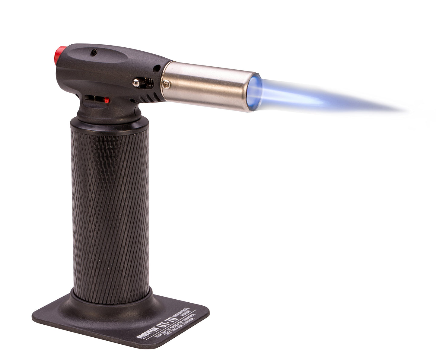 Master Appliance GT-70 Butane Torch, Professional Refillable Torch for the Kitchen & Job Site, Large Adjustable Flame, Anti-Flare, Metal Tank, for Soldering, Brazing & Rusted Bolts - USA Company