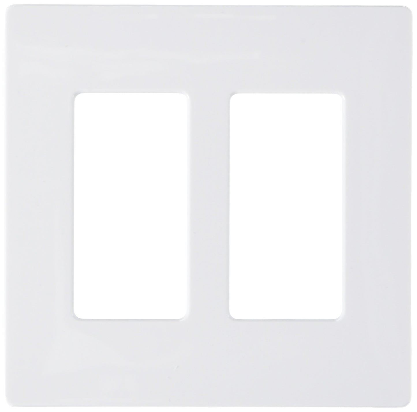 Lutron Claro 2 Gang Decorator/Rocker Wallplate, Gloss, White (4-Pack) | CW-2-WH
