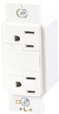 Eaton Surge Duplex 15A 125V Receptacle with Audible Alarm Without Wallplate, White