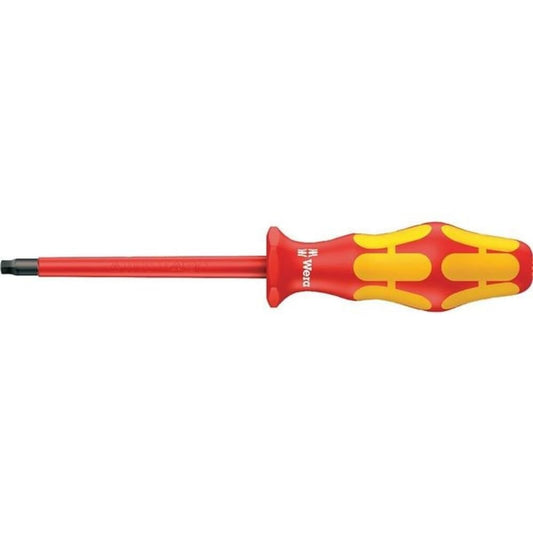 Wera 05004781001 Kraftform Plus VDE 168i Square Socket Insulated Screwdriver, #2 Head, 4" Blade Length