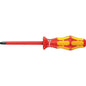 Wera 05004781001 Kraftform Plus VDE 168i Square Socket Insulated Screwdriver, #2 Head, 4" Blade Length