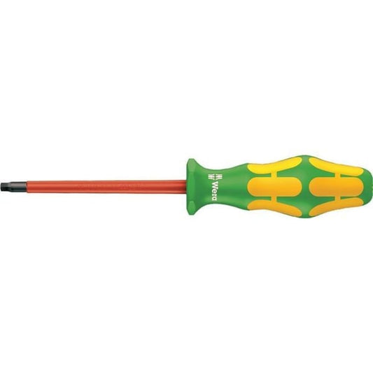 Wera 05004780001 Kraftform Plus VDE 168i Square Socket Insulated Screwdriver, #1 Head, 3-1/8" Blade Length
