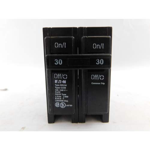 Eaton BR230 Breaker, 30A, 2P, 120/240V, Type BR, 10 kAIC