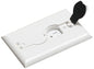 Arlington Industries FLBRF101W-1 Retrofit Electrical Floor Box with Flip Lids for Existing Floors, White, 1-Pack