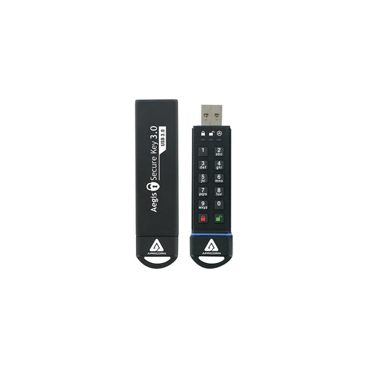 Apricorn 60GB Aegis Secure Key FIPS 140-2 Level 3 Validated 256-bit Encryption USB 3.0 Flash Drive (ASK3-60GB)
