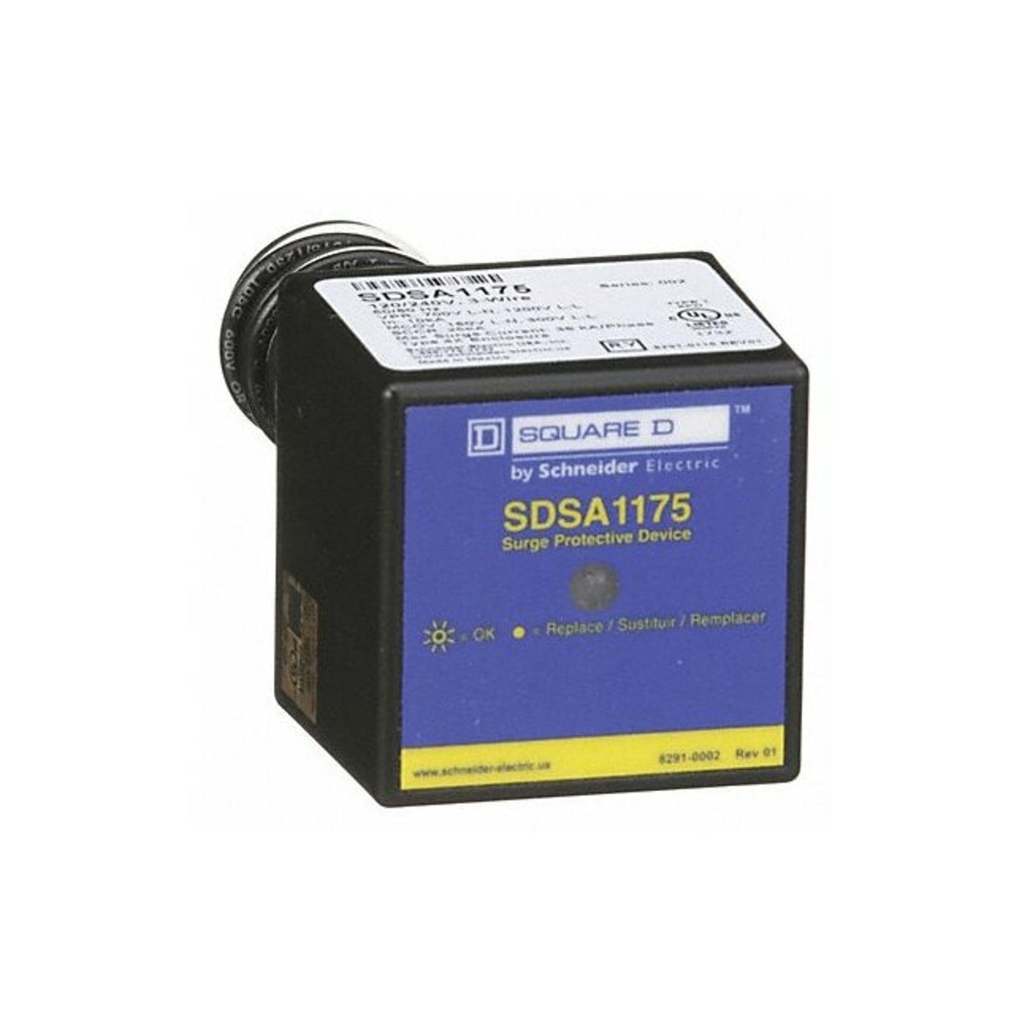 Square D - SDSA1175 Panel Mounted Single Phase Type 1 Surge Protective Device