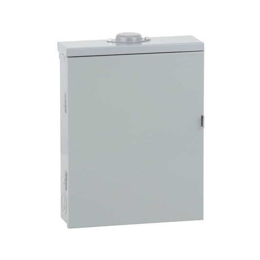 Square D by Schneider Electric Homeline 100 Amp Outdoor Main Breaker Box, Circuit Breaker Load Center, Plug On Neutral, 12-Space 24-Circuit, 120/240 VAC, UL Listed, NEMA 3R Enclosure (HOM1224M100PRB)