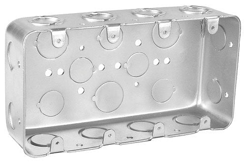 2-1/8 Inch Deep Four Gang Multi Device Switch Box-1 per case