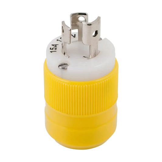 Marinco 4721CR Locking Plug,15A, 125V, yellow