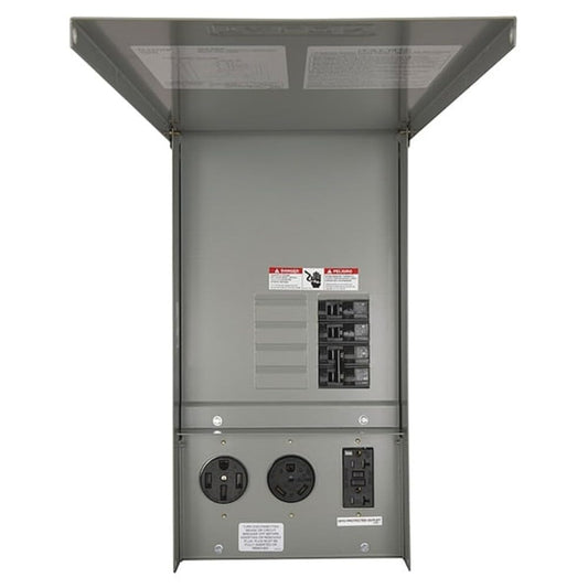 Siemens TL137US Talon Temporary Power Outlet Panel by with a 20, 30, and 50-Amp Receptacle Installed, 125 Amp Main Breaker, Unmetered