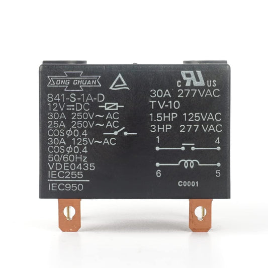 841-S-1A-D 12VDC Power Relay 30A 277VAC SPDM 4 Pins Quick Terminal Type Dust Cover