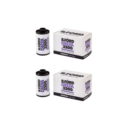Ilford 1887710 Delta 3200 Professional, Black and White Print Film, 135 (35 mm), ISO 3200, 36 Exposures 2-Pack