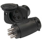 Marinco 12VCPS3 Trolling Motor Plug and Receptacle Kit, DC Electrical Connector, Black, 70 Amp 12/24/36/48V System