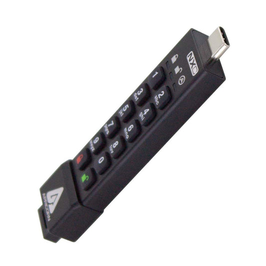 Apricorn 512GB Aegis Secure Key 3 NXC 256-Bit Hardware-Encrypted USB 3.2 Type C Flash Drive, FIPS 140-2 Level 3 Validated (ASK3-NXC-512GB)