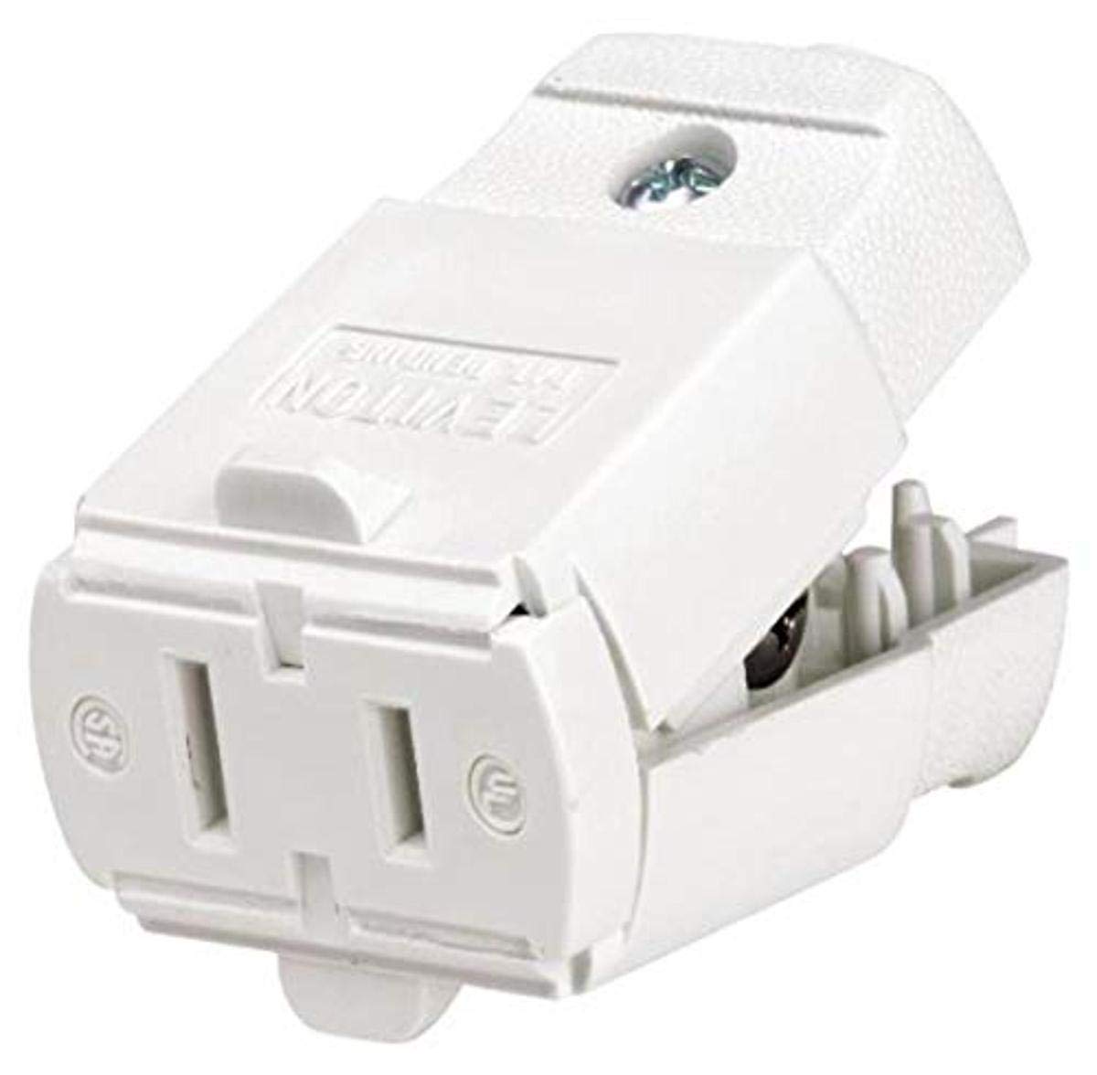 Leviton 15 Amp, 125 Volt, Cord Outlet, 1 Pack, 102-WP, White