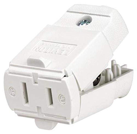 Leviton 15 Amp, 125 Volt, Cord Outlet, 1 Pack, 102-WP, White