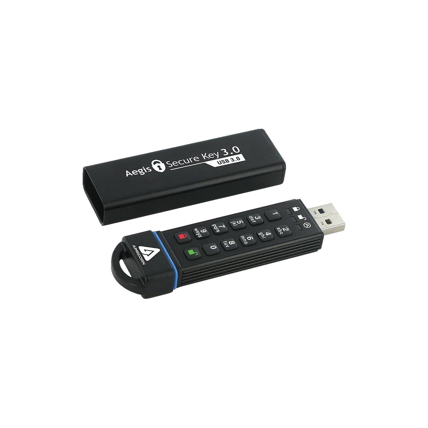 Apricorn 480GB Aegis Secure Key FIPS 140-2 Level 3 Validated 256-bit Encryption USB 3.0 Flash Drive (ASK3-480GB)