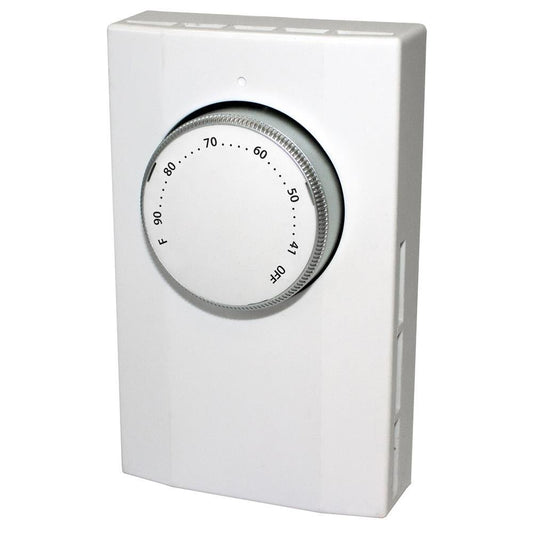 KING K102 Double Pole Line Voltage Thermostat, 120-277V, White