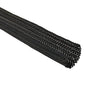 Techflex 1.25 Inch Flexo Clean Cut Braided Cable Sleeve - Black - 10 Feet