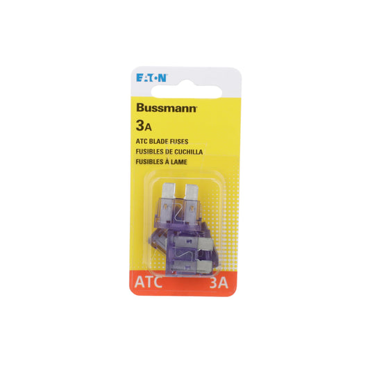 Eaton Bussmann Automotive Fuse, ATC Series, 3A, 32V DC, Non-Indicating ATC-3 Pack of 5 Pack of 5