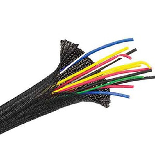 Techflex 1/4" Split F6 Braided Cable Sleeving Wrap, Split Loom, (50FT)