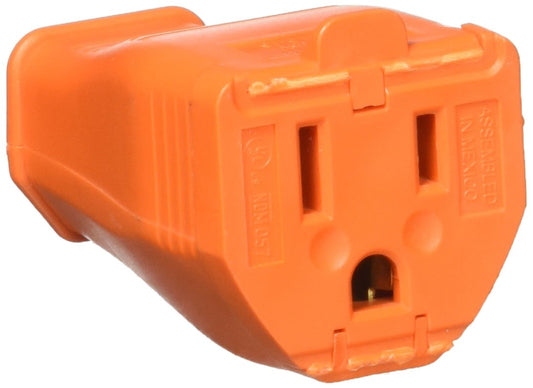 Leviton 003-3W102-00R 3-Wire Grounding Cord Connector, Orange