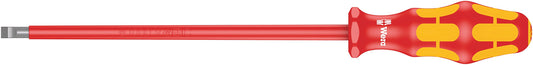 Wera 05006126001 Kraftform Plus VDE 160i Slotted Insulated Screwdriver, Lasertip, 6.5mm Head, 8" Blade Length