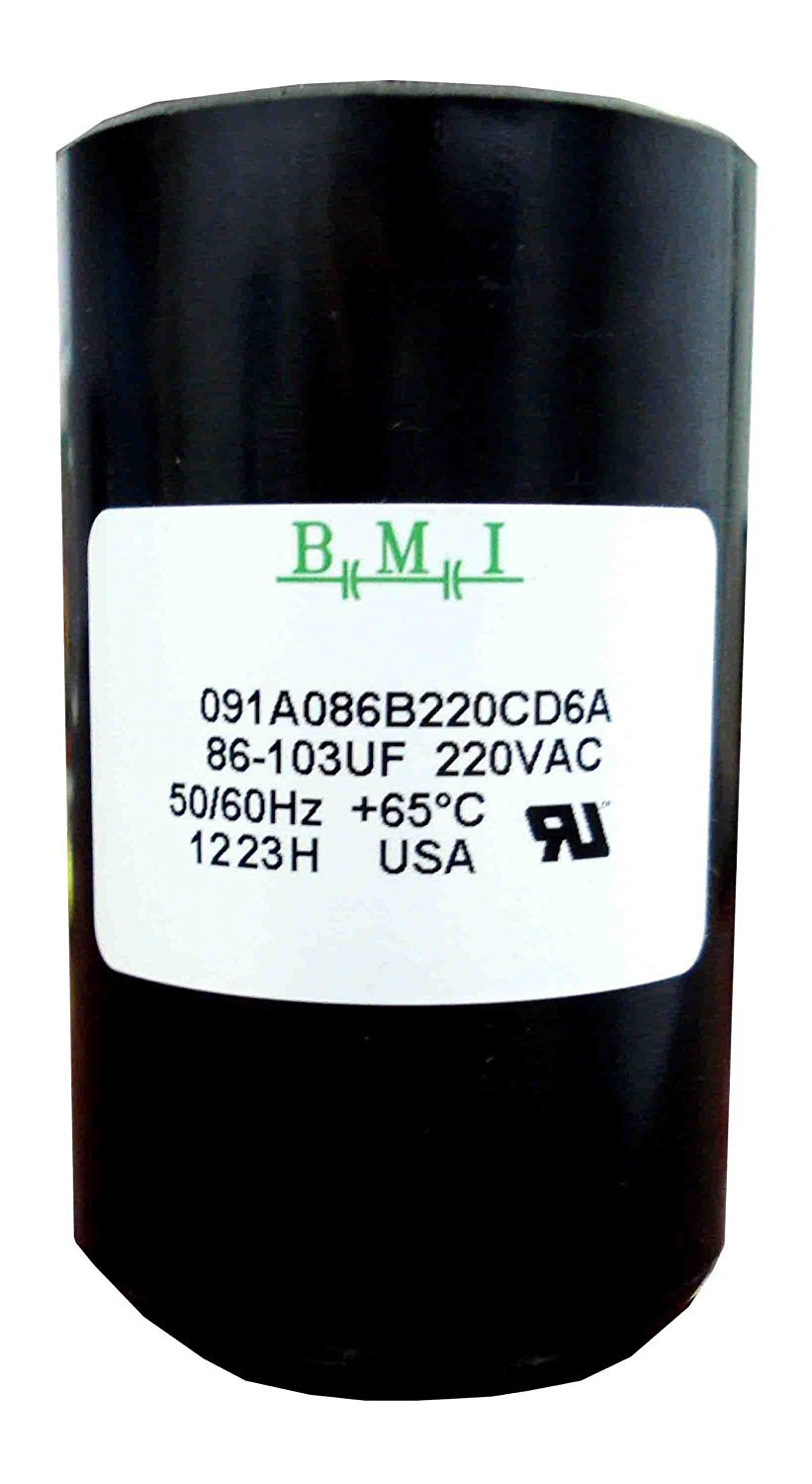 86-103 MFD (uF) 3/4 and 1 HP Well Pump Control Box Motor Start Capacitor for Franklin 275464118, 2801074915, CRC 2824085015 and Tuhorse TCB15M230. Made in The USA by BMI