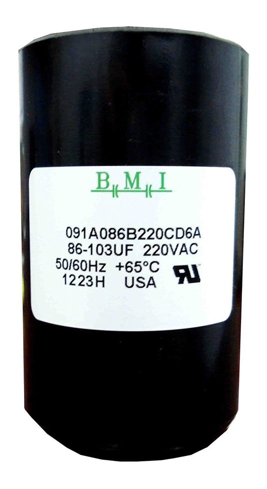 86-103 MFD (uF) 3/4 and 1 HP Well Pump Control Box Motor Start Capacitor for Franklin 275464118, 2801074915, CRC 2824085015 and Tuhorse TCB15M230. Made in The USA by BMI