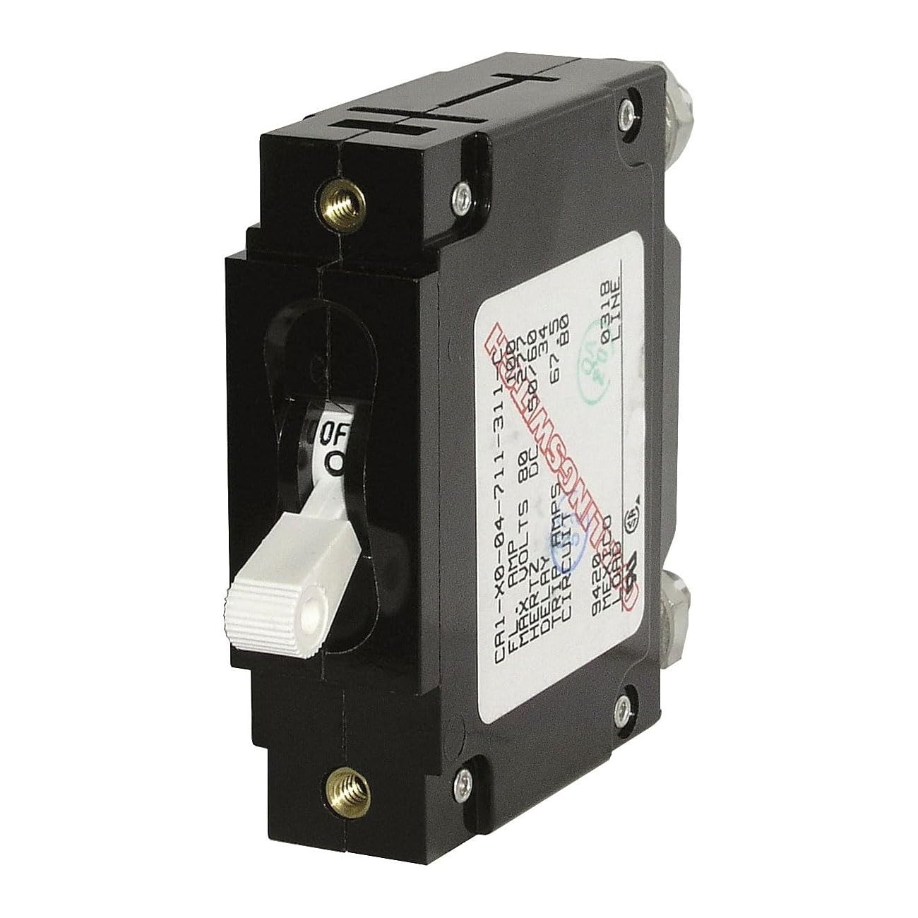 Blue Sea Systems 7350 C-Series White Toggle Single Pole 5A Circuit Breaker