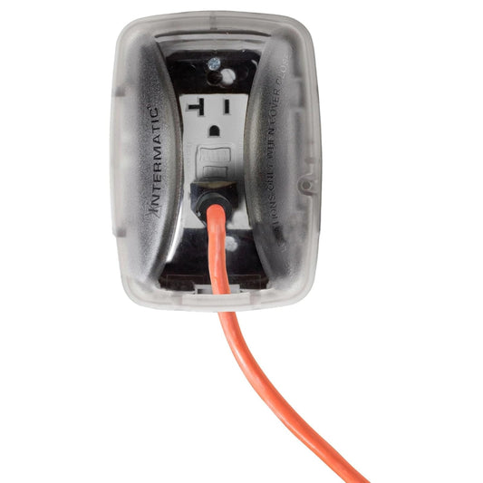Intermatic WP5100C Extra-Duty in-Use Electrical Outlet Cover - Single Gang, Versatile Outdoor Receptacle Cover - Secure and Weatherproof Design for Outdoor GFCI Outlets, Durable Plug Cover - 2.75"