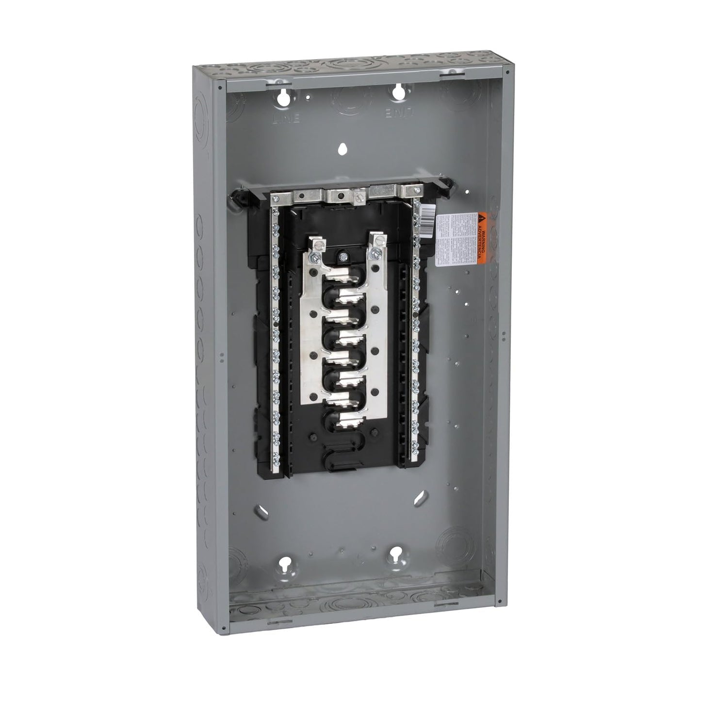 Square D - HOM1632L125PC Homeline 125-Amp 16-Space 32-Circuit Indoor Main Lugs Load Center with Cover, Plug-on Neutral Ready