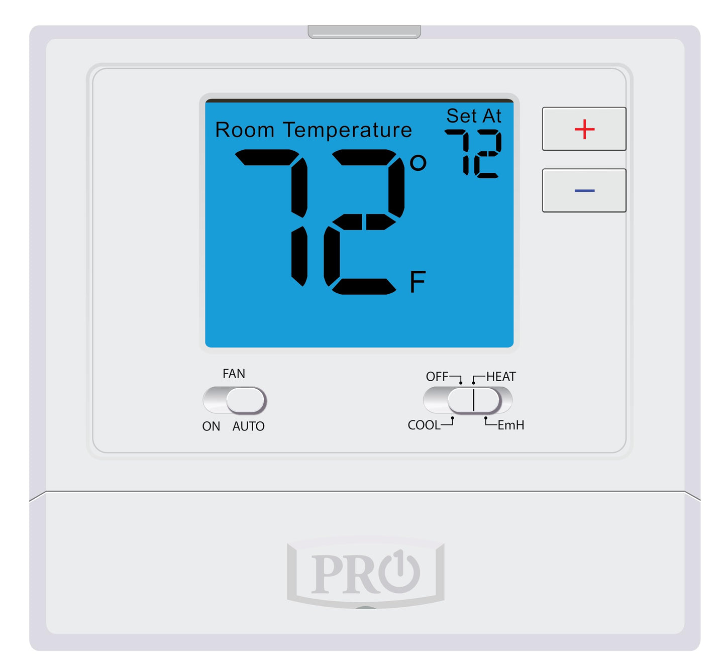PRO1 T721 Non-Programmable Wall Thermostat, 2H/1C Heat Pump or 1H/1C Conventional System, Digital Home Thermostat
