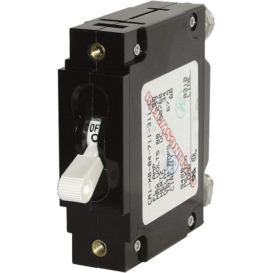 Blue Sea Systems 7355 C-Series White Toggle Single Pole 30A Circuit Breaker