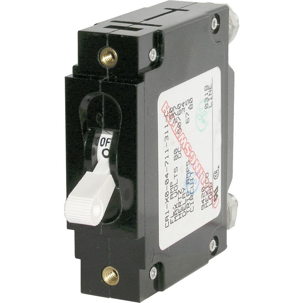 Blue Sea Systems 7354 C-Series White Toggle Single Pole 25A Circuit Breaker