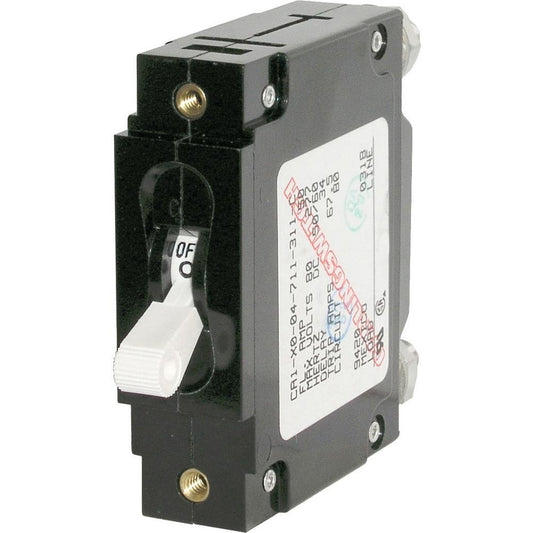 Blue Sea Systems 7354 C-Series White Toggle Single Pole 25A Circuit Breaker