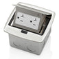 Leviton Pop-Up Floor Box with 20 Amp, Tamper-Resistant Outlet, PFTR2-BN, Brushed Nickel