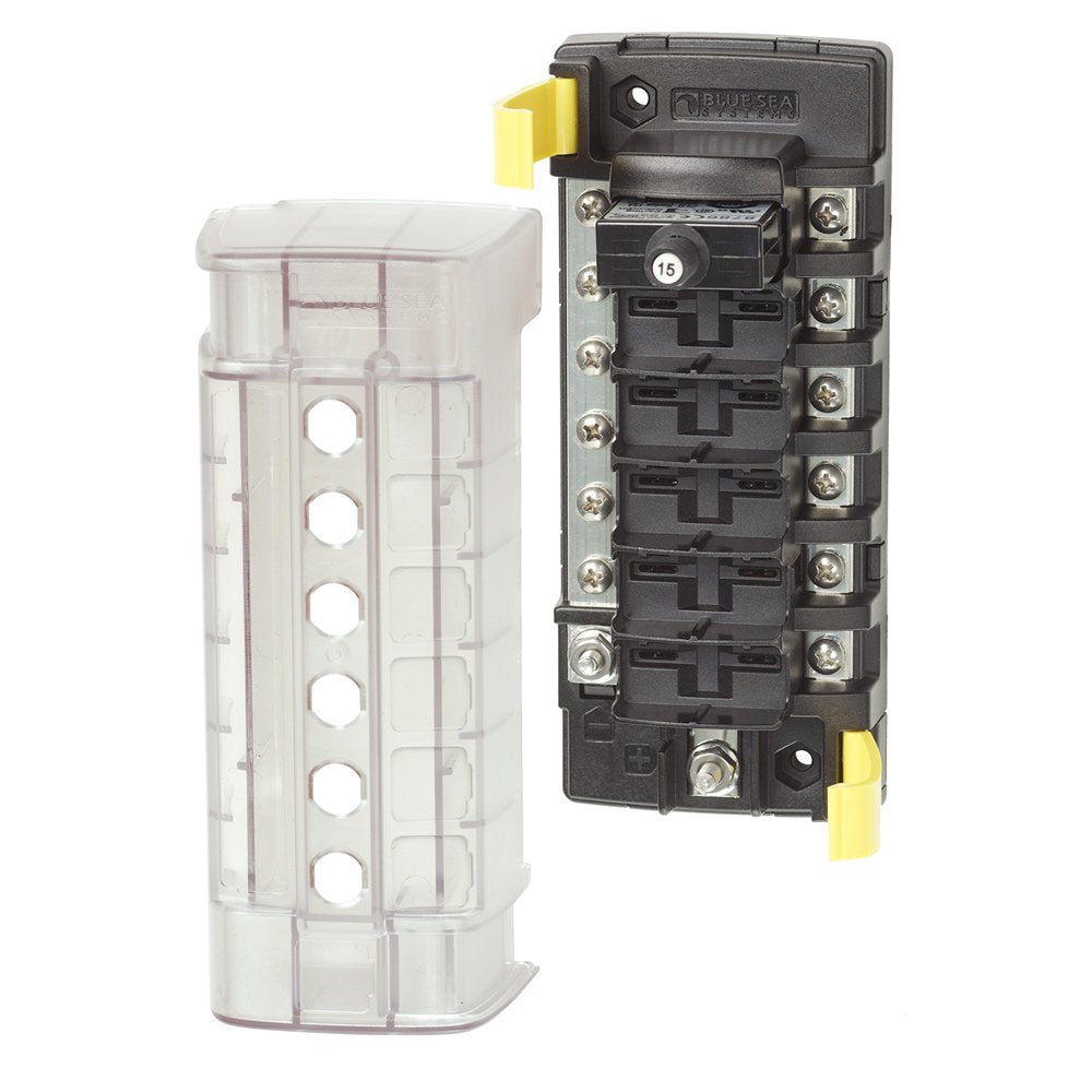 Blue Sea Systems 5052 ST CLB Circuit Breaker Block - 6 Position with Negative Bus