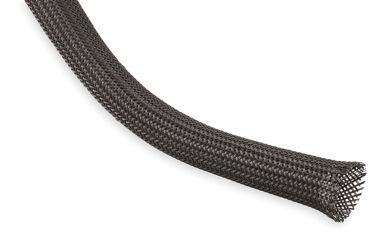 Techflex CCP0.75BK Flexo Clean Cut 3/4-Inch Braided Cable Sleeve, Black - 75 Feet