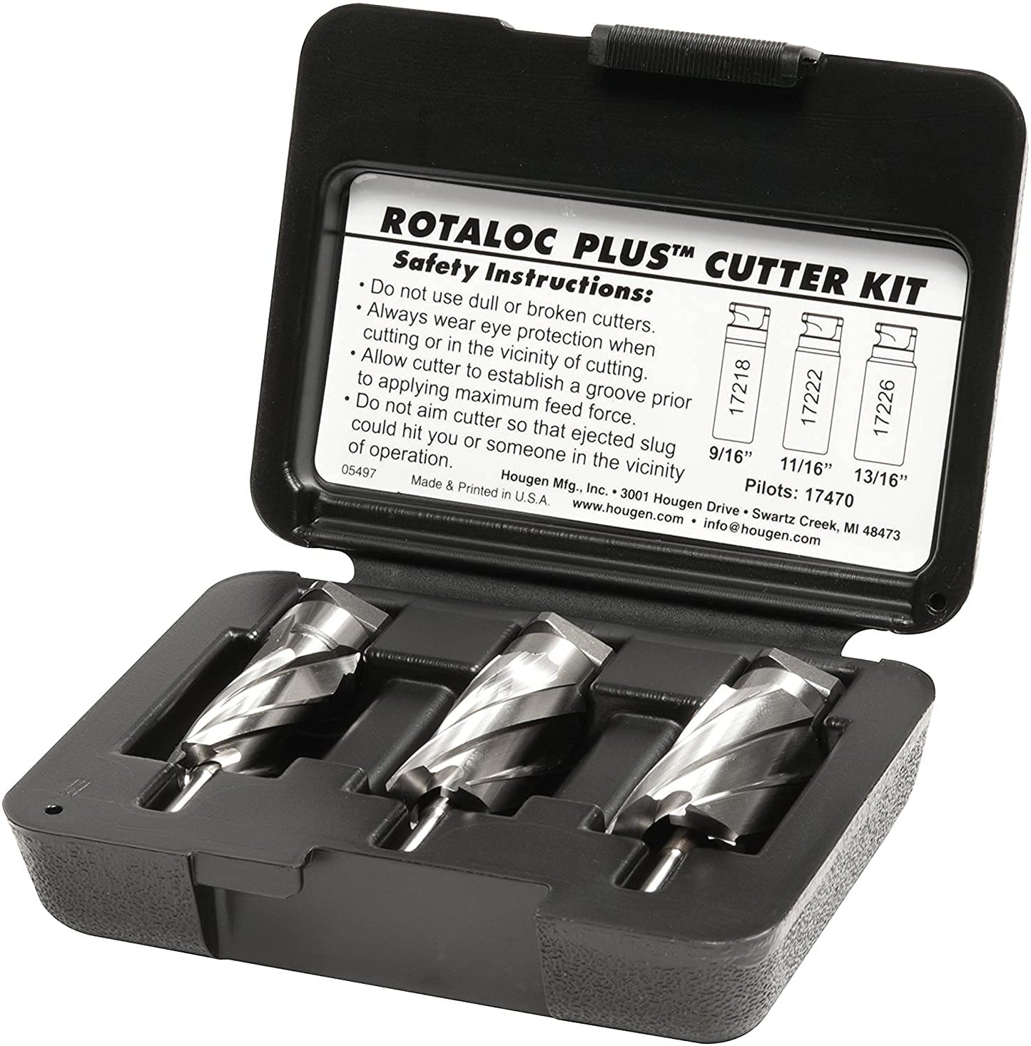 Hougen 17803 RotaLoc Plus Cutter Kit 9/16, 11/16, 13/16" 1-Inch D.O.C. (For HMD130 only)