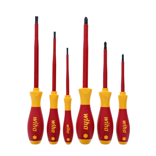 Wiha Insulated Screwdriver Set, 6-Piece 1000V Electrician Tool Kit
