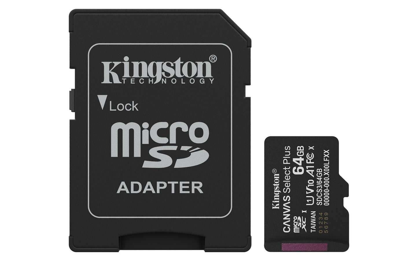 Kingston 64GB Canvas Select Plus microSD Card | Up to 100MB/s | Class 10, UHS-I, U1, V10, A1 | SDCS3/64GB