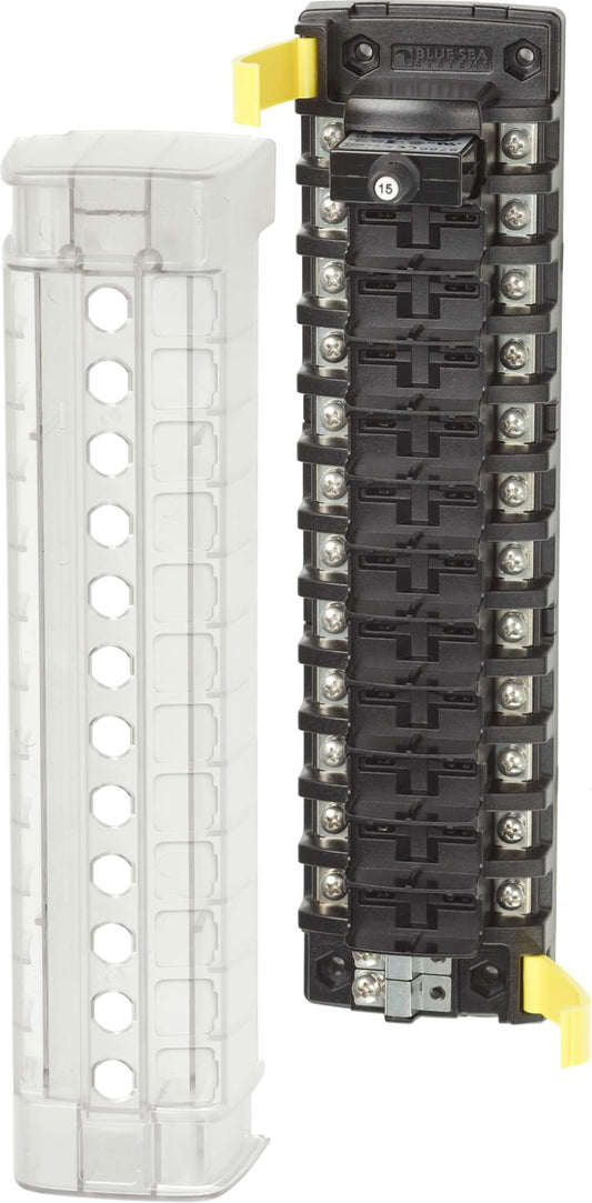 Blue Sea Systems 5051 ST CLB 12-Position Circuit Breaker Block , Black